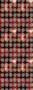 Çiçek desenli raster, kahverengi çizgi grafik desenli soyut raster arkaplan. Modern stil dokusu.