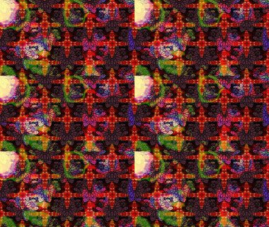 Raster illüstrasyonu. Kumaş, tekstil, duvar kağıdı baskısı için. Eski usul. Tomurcukları papatya çiçekleri olan sevimli bir çiçek deseni. Miles Fleur, süslü püslü bir süs. Taslak arkaplan.