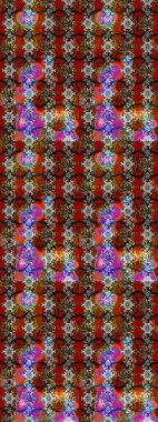 Çiçekli eskiz çizimi. Düz Çiçek Elementleri Tasarımı. Renkli Yaz Temalı eskiz kalıbı. Kahverengi ve kırmızı renkte çiçekler.