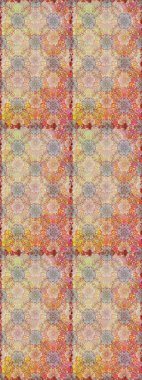 Raster deseni. Raster illüstrasyonu. Bej ve nötr renklerde bahar çiçekleri. Patlayan çiçekler soyut yerleştirilmiş.