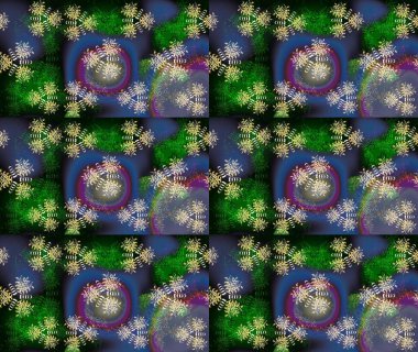 Raster illüstrasyonu. Tekstil veya kitap kapakları, imalat, duvar kağıtları, baskı, hediye paketi ve yapıştırma kitabı için çiçek eskizi geçmişi. Küçük ölçekli çiçeklerdeki basit sevimli desen.