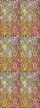 Güzel kumaş deseni. Raster Illustrasyon 'da moda olmayan çiçek deseni. Renkli Yaz Temalı Kusursuz Arkaplan. Düz Çiçek Elementleri Tasarımı.