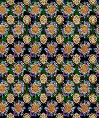 Nazik, narin çiçek arkaplanı. Çiçekli karalama şeklinde Raster çiçek deseni. Siyah ve kahverengi renkte çiçekler.