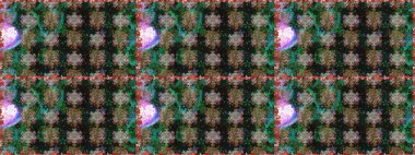 Raster illüstrasyonu. Eskiz stili gri ve kahverengi renklerde. Şirin karalama çiçekleri olan kusursuz çiçek desenleri. Raster illüstrasyonu. El yapımı çiçek ve bitki koleksiyonu.