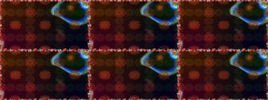 Çiçeksel fantezi tasarımı, parlak bir arka planda, kusursuz bir desen. Renkli Bahar Temalı Kusursuz Arkaplan. Düz Çiçek Elementleri Tasarımı.