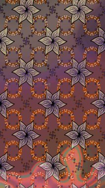 Kahverengi renkli çiçekler. Güzel çiçek deseni. Renkli Bahar Teması eskiz kalıbı. Düz Çiçek Elementleri Tasarımı.