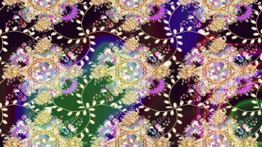 Sketch Colour Spring Theme eskiz kalıbı. Sevimli çiçek raster deseni. Bej renkli çiçekler. Düz Çiçek Elementleri Tasarımı.