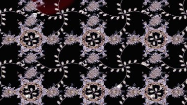 Renkli Yaz Temalı eskiz kalıbı. Düz Çiçek Elementleri Tasarımı. Sevimli çiçek raster deseni. Siyah renkte çiçekler.