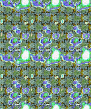 Düz Çiçek Elementleri Tasarımı. Yeşil renkli çiçekler. Renkli Bahar Teması eskiz kalıbı. Raster illüstrasyonunda çiçek deseni çizimi.