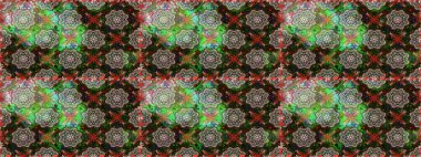 Gri ve yeşil renkli çiçekler. Hediye ambalaj kağıdı, tebrik kartları, posterler ve pankart tasarımı. Raster düz çiçekleri pürüzsüz desen.