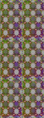 Renkli Bahar Temalı Kusursuz Arkaplan. Raster illüstrasyonunda kusursuz çiçek deseni. Düz Çiçek Elementleri Tasarımı. Gri ve yeşil renkte çiçekler.