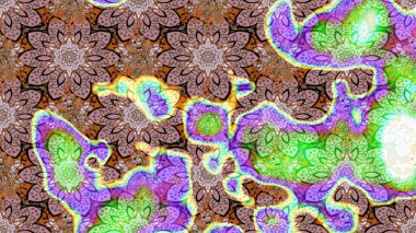 Organik motif arka planı. Çizim kalıbı. Ultraviyole kumaş deseni. Raster illüstrasyonu.