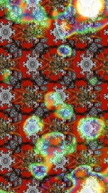 Şirin çiçek elementleri. Raster illüstrasyonu. Robot resim. Gri ve kahverengi renkte çiçekler.