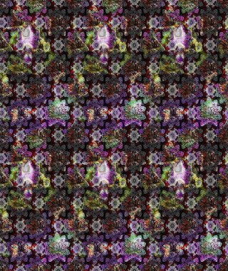 Raster illüstrasyonu. Küçük çiçekteki sevimli çiçek deseni. Güzel karalamalı çiçek desenli çizim. Güzel kumaş deseni.