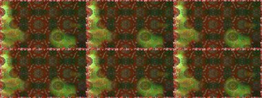 Çiçeksel fantezi tasarımı, parlak bir arka planda, kusursuz bir desen. Renkli Bahar Temalı Kusursuz Arkaplan. Düz Çiçek Elementleri Tasarımı.