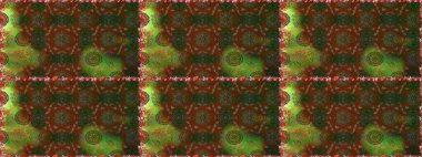 Çiçeksel fantezi tasarımı, parlak bir arka planda, kusursuz bir desen. Renkli Bahar Temalı Kusursuz Arkaplan. Düz Çiçek Elementleri Tasarımı.