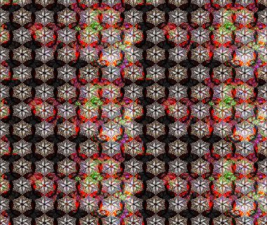 Tomurcukları papatya çiçekleri olan sevimli bir çiçek deseni. Eski usul. Kumaş, tekstil, duvar kağıdı baskısı için. Miles Fleur, süslü püslü bir süs. Eskiz geçmişi. Raster illüstrasyonu.