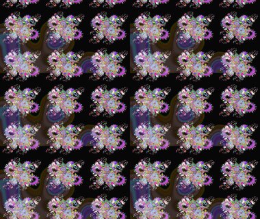 Suluboya desenli çiçek deseni. Çiçeğin suluboya çizimlerinin mükemmel deseni. Dekorasyon ve tasarım için güzel bir desen. Moda baskısı. Ayarlanmış.