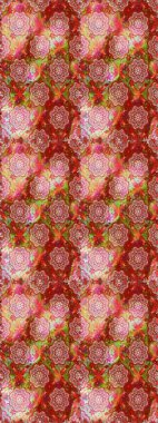 Kırmızı ve kahverengi renkte çiçekler. Çiçekli karalama şeklinde Raster çiçek deseni. Nazikçe, güzel çiçek arkaplanı..