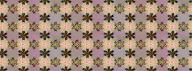 Elle çizilmiş çiçek desenli Raster çizimi. Tekstil, kumaş, ambalaj, hatıra defteri için hoş bir çiçek arkaplanı. Çocuksu tasarım. Bej arkaplanda.