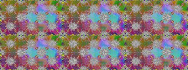 Çiçeksiz desenli arka plan, darbeler, sıçramalar, yaz çiçekleri. Gri renkli çiçekler. Raster illüstrasyonu.