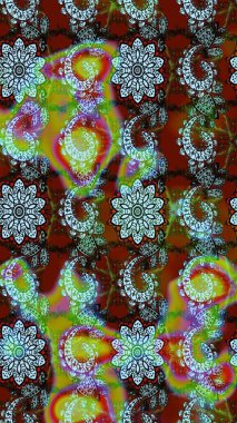 Raster illüstrasyonu. Küçük bir çiçekte eskiz deseni. Hoş bir çiçek geçmişi var. Güzel kumaş deseni.