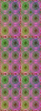 Modern stil dokusu. Çiçek desenli raster, yeşil ve pembe çizgi grafik deseni soyut raster arkaplan.