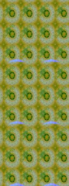 Raster illüstrasyonundaki çiçek desenli çizim. Yeşil renklerde. Raster illüstrasyonu. Güzel kumaş deseni.