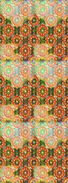 Turuncu renklerde altın desenli, altın elementli. Raster geleneksel oryantasyon süsü. Kusursuz klasik altın desen.