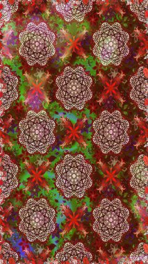 Eski usul. Tomurcukları çiçek olan sevimli bir çiçek deseni. Raster. Kusursuz bir geçmişi var. Kumaş, tekstil, duvar kağıdı baskısı için. Raster illüstrasyonu.