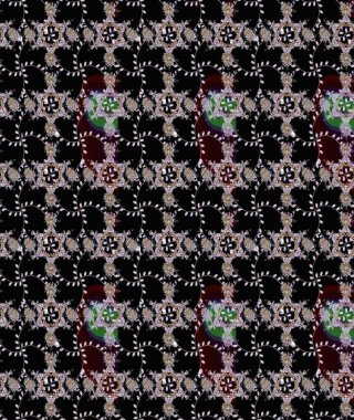 Yapraklı çiçekler ve papatya çiçekli siyah renkte papatyalar. Eskiz arkaplan modeli. Raster - stok.