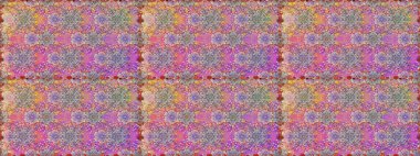 Kabile sanatı boho baskısı, klasik çiçek arkaplanı. Arkaplan dokusu, duvar kâğıdı, çiçek teması, tarafsız ve pembe renkler. Soyut etnik raster pürüzsüz desen.