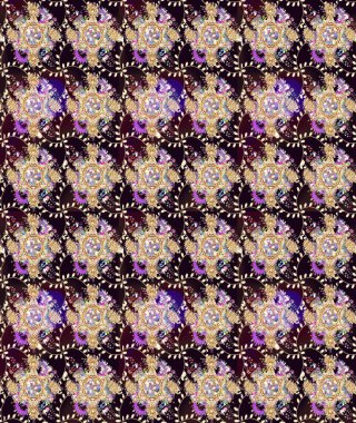 Etnik Mandala havlusu. Taslak süsleme izi. Sınır Kızılderili çiçekli paisley patten. Tebrik kartı geçmişi, boyama kitabı, arkaplan ve tekstil için kullanılabilir. Raster Henna tarzı.