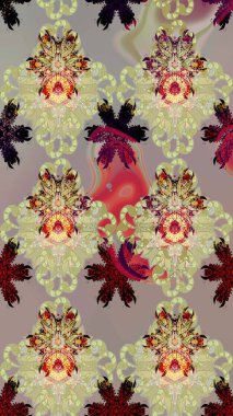 Eskiz arkaplan modeli. Yapraklı çiçekler ve doğal renklerde papatya çiçekleri. Raster - stok.