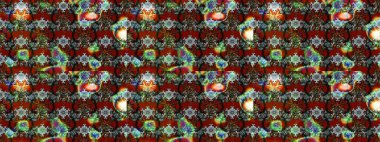 Moda baskıları için zarif bir şablon. Küçük renkli çiçekler. Küçük çiçekte güzel bir desen. Motley illüstrasyonu. Kırmızı çiçekli bahar çiçekleri.