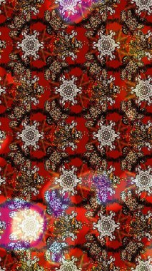 Raster illüstrasyonu. Tomurcukları papatya çiçekleri olan sevimli bir çiçek deseni. Miles Fleur, süslü püslü bir süs. Kumaş, tekstil, duvar kağıdı baskısı için. Eski usul. Taslak arkaplan.