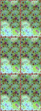 Tarafsız ve yeşil renklerde çiçekler. Çiçek süsü ile kusursuz desen. Raster illüstrasyonu.