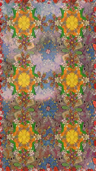 Raster suluboya çiçek deseni, narin çiçekler, kahverengi çiçekler, tebrik kartı şablonu. Raster Güzel kumaş deseni.