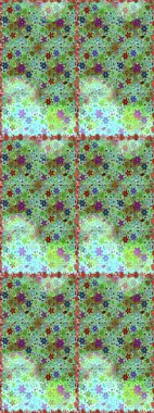 Tarafsız ve yeşil renklerde çiçekler. Çiçek süsü ile kusursuz desen. Raster illüstrasyonu.