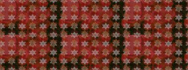 Çiçeksiz desenlerin resmi. Vadinin çiçekleri kahverengi ve kırmızı renklerde.