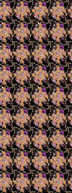 Motley illüstrasyonu. Küçük çiçekte güzel bir desen. Robot resim. Küçük renkli çiçekler. Çiçekli yaz çiçekleri. Moda baskıları için zarif bir şablon.