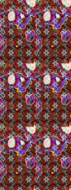 Raster deseni. Süslü kumaş deseni. Çiçekli çiçek deseni, suluboya..