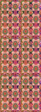 Kahverengi ve pembe renklerde. Raster illüstrasyonu. 3D çiçekler, pürüzsüz.