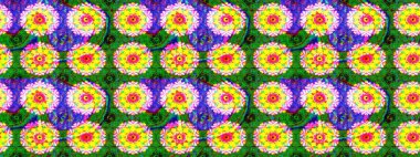 Raster illüstrasyonundaki çiçek desenli çizim. Suluboya tarzında yeşil renkte çiçekler.