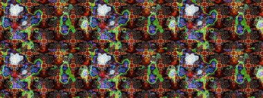 Güzel kumaş deseni. Düz Çiçek Elementleri Tasarımı. Raster Illustrasyon 'daki Çiçek Deseni' nin son moda çizimi. Renkli Yaz Teması çizim şablonu.