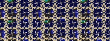 Güzel kumaş deseni. Raster suluboya deseni, narin çiçekler, siyah çiçekler, tebrik kartı şablonu..