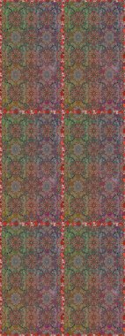 Kahverengi ve gri kıvırcık çiçekler kahverengi ve gri renklerde şekillenir. Klasik çiçek tasarımı elementleri. Raster illüstrasyonu.