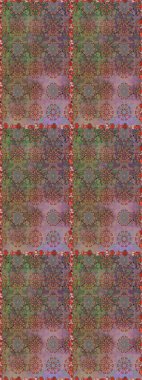 Raster illüstrasyonu. Raster illüstrasyonu. Şirin karalama çiçekleri olan kusursuz çiçek desenleri. Eskiz tarzı kahverengi ve nötr renklerde. El yapımı çiçek ve bitki koleksiyonu.