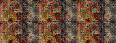 Küçük çiçekteki sevimli çiçek deseni. Raster illüstrasyonu. Çizim.