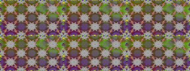 Gri ve kahverengi renkli çiçekler. Raster illüstrasyonunda kusursuz çiçek deseni. Düz Çiçek Elementleri Tasarımı. Renkli Bahar Teması Kusursuz Arkaplan.